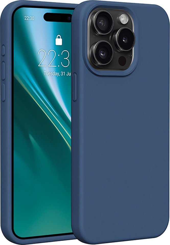 TelForceOne Nakładka Etteri Silicone Case do iPhone 15 Pro Max 6,7" ciemnoniebieska