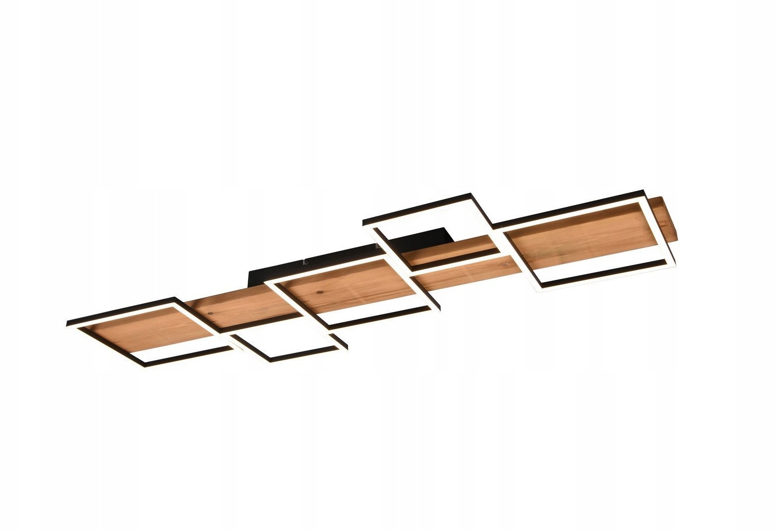 LED ceiling light TRIO Harper, 42W, 3000K, 5700lm, black/gold, 115 x 44 x 7 cm