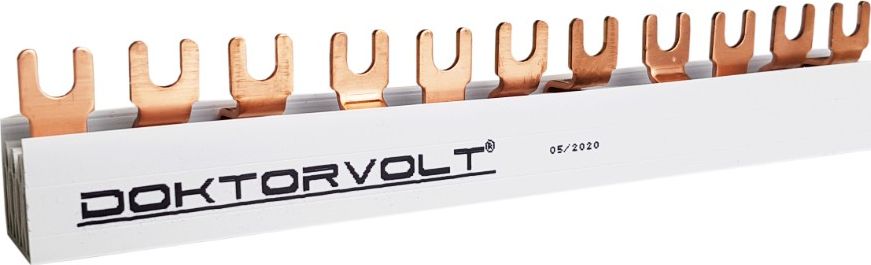 Doktorvolt 4-fazowa 11-modułowa Szyna łączeniowa PS/G 16mm2 100A 2841