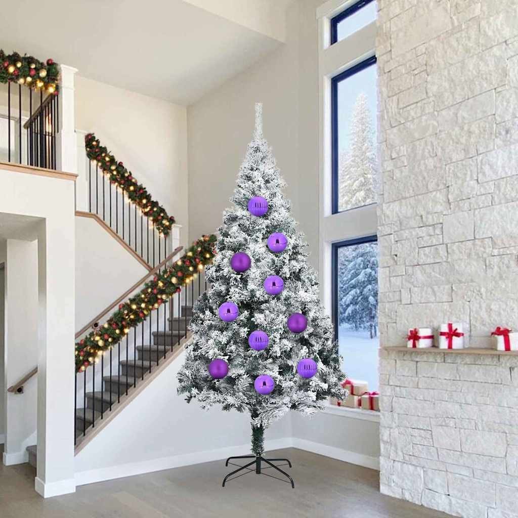 vidaXL Zestaw Bombek Choinkowych 4 pcs Liliowy