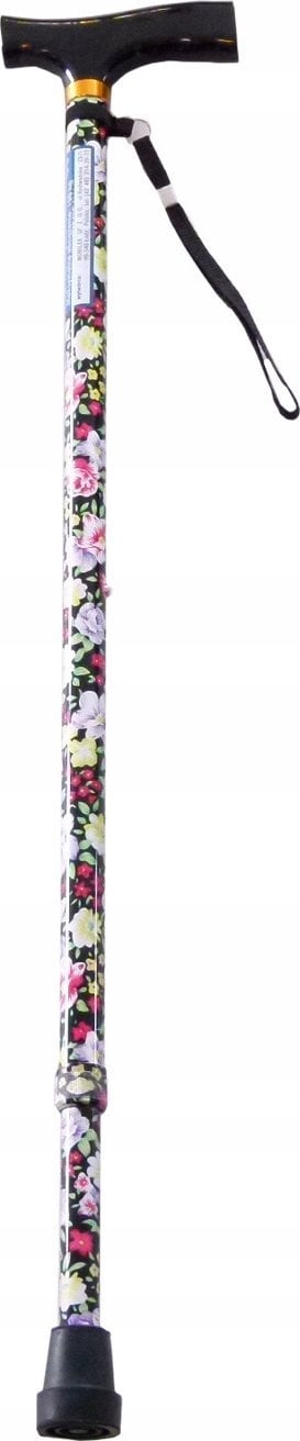 Mobilex Laska inwalidzka aluminiowa ozdobna Kwiaty