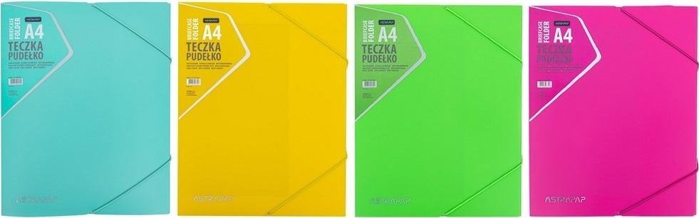 Teczka-pudełko z gumką PP neon mix ASTRA