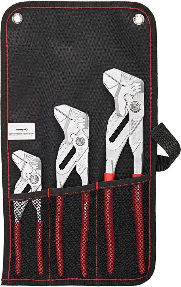 Zestaw szczypiec-kluczy 3-częściowy 180,250 i 300mm w zwijanym etui FORMAT