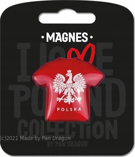 Pan Dragon Magnes Polska koszulka z orłem - i love poland B