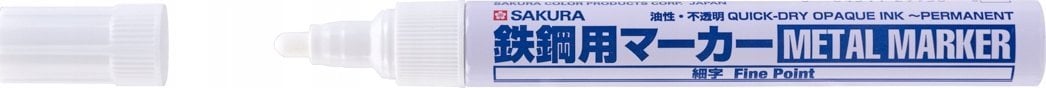 Sakura Marker METAL biały cienki,
