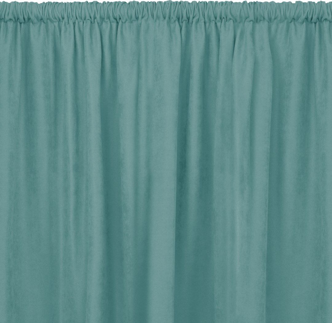 Homede Homede Zasłona MILANA szenilowa z tunelem 220x300 turkusowa wzór 1