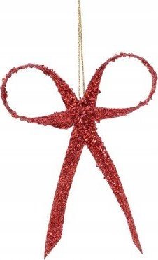 Kaemingk Kokarda choinkowa świąteczna czerwona 16 cm