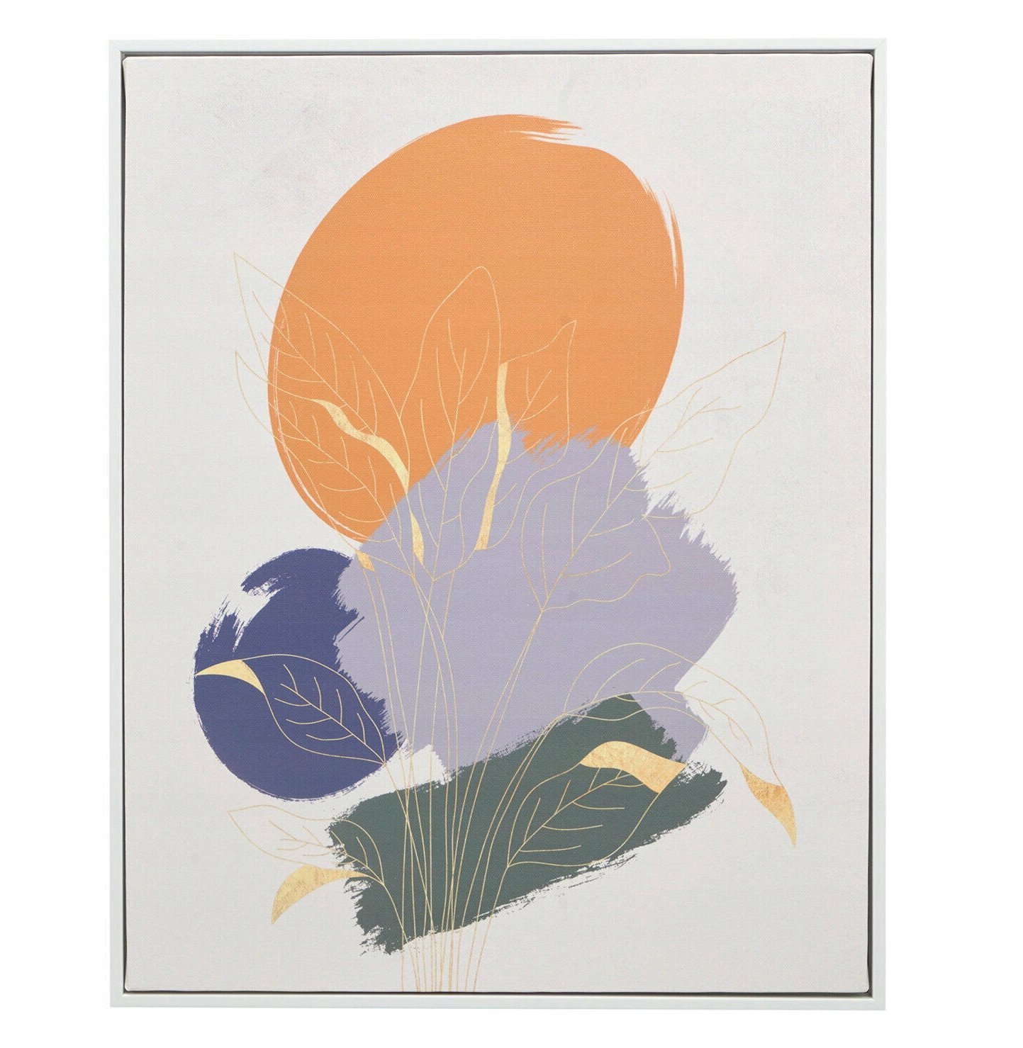 Obraz w białej ramie SOLARA motyw okręgów, 40 x 70 cm