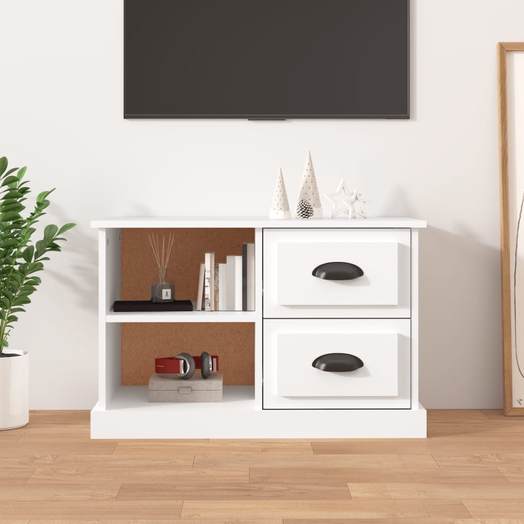 vidaXL Szafka pod TV, biała, 73x35,5x47,5 cm