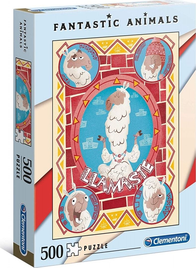 Clementoni Puzzle 500 elementów Fantastic Animals - Llamaste