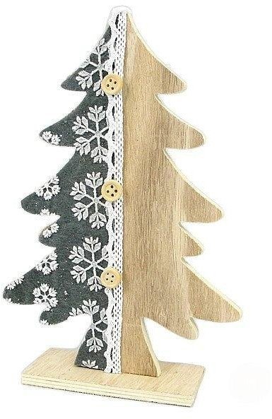 Dekoracja świąteczna drewniana choinka