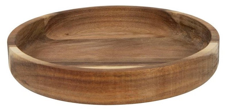 Drewniany talerz 20 cm z wysokim rantem Akacja