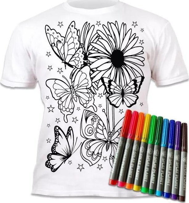 Koszulka do wielokrotnego kolorowania Motyle 9-11