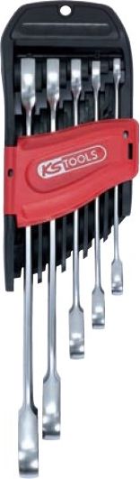 KS Tools Zestaw kluczy płasko-oczkowych z grzechotką 8-19mm 5szt. ( 503.5205)