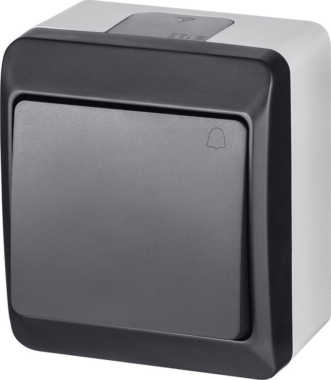 Elektro-Plast Hermes Przycisk hermetyczny dzwonek 10A IP44 antracyt (0337-07)