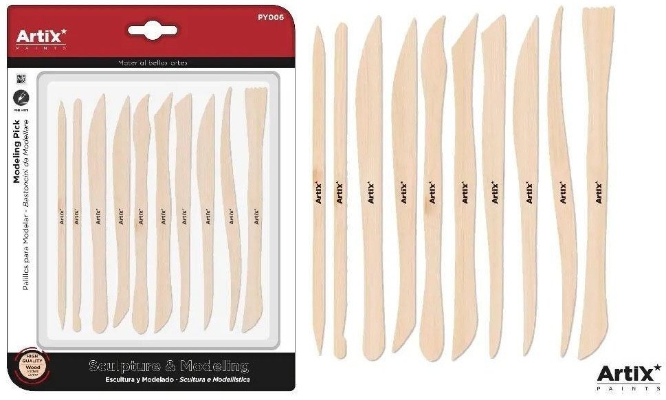 Narzędzia do rzeźbienia 10szt drewniane