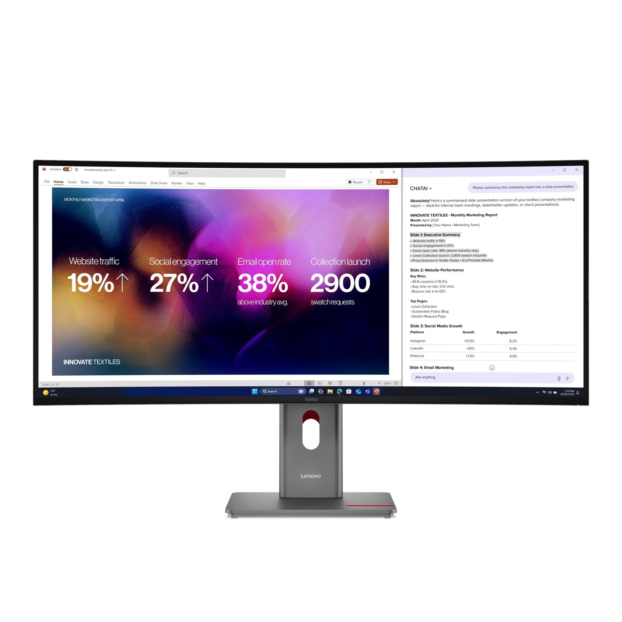 Monitor Lenovo ThinkVision P40wd-40 (64B4GAT1EU)
