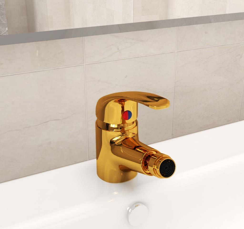 Bateria bidetowa vidaXL Brak danych stojąca złoty (149085)