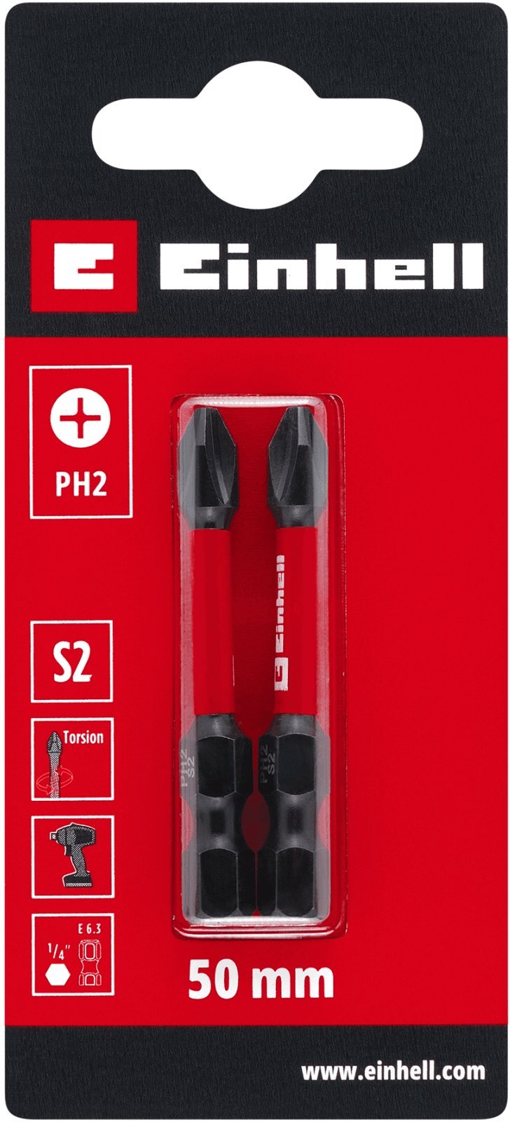 BITY SKRĘTNE PH2 S2 50 MM 2 SZT.