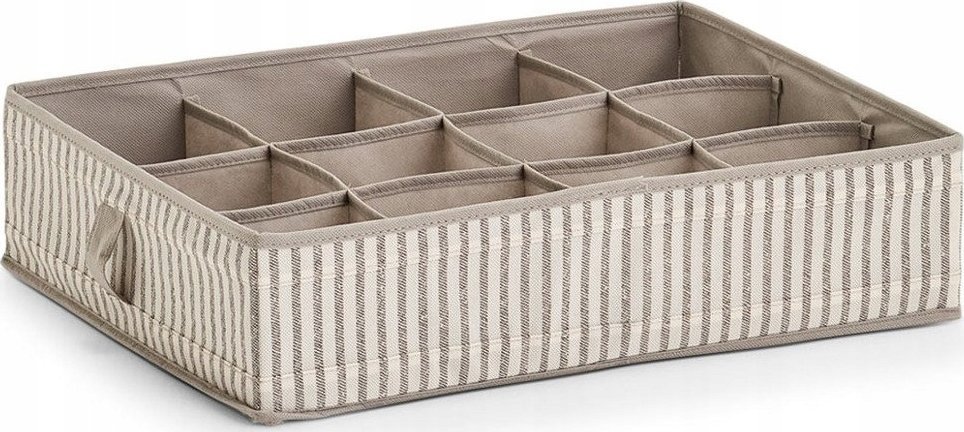 Zeller Organizer tekstylny do szuflady 12 przegródek, pojemnik, organizer do szafy z przegródkami, ZELLER