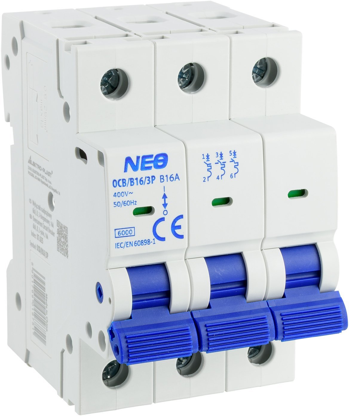 Wyłącznik nadprądowy 3P B 16A 6kA NEO OCB/B16/3P 87.625