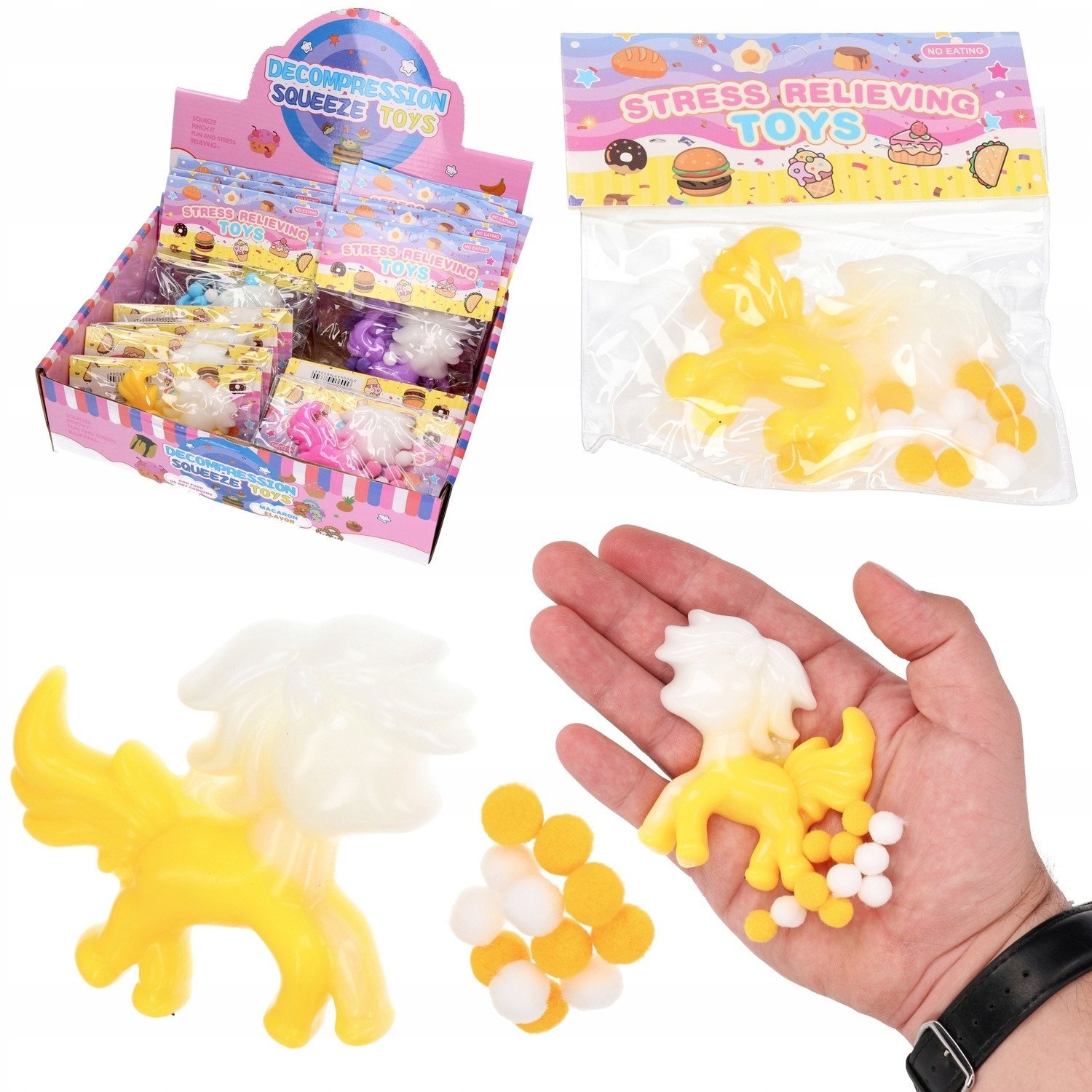 Gniotek jednorożec 16szt/disp Z10405 83344