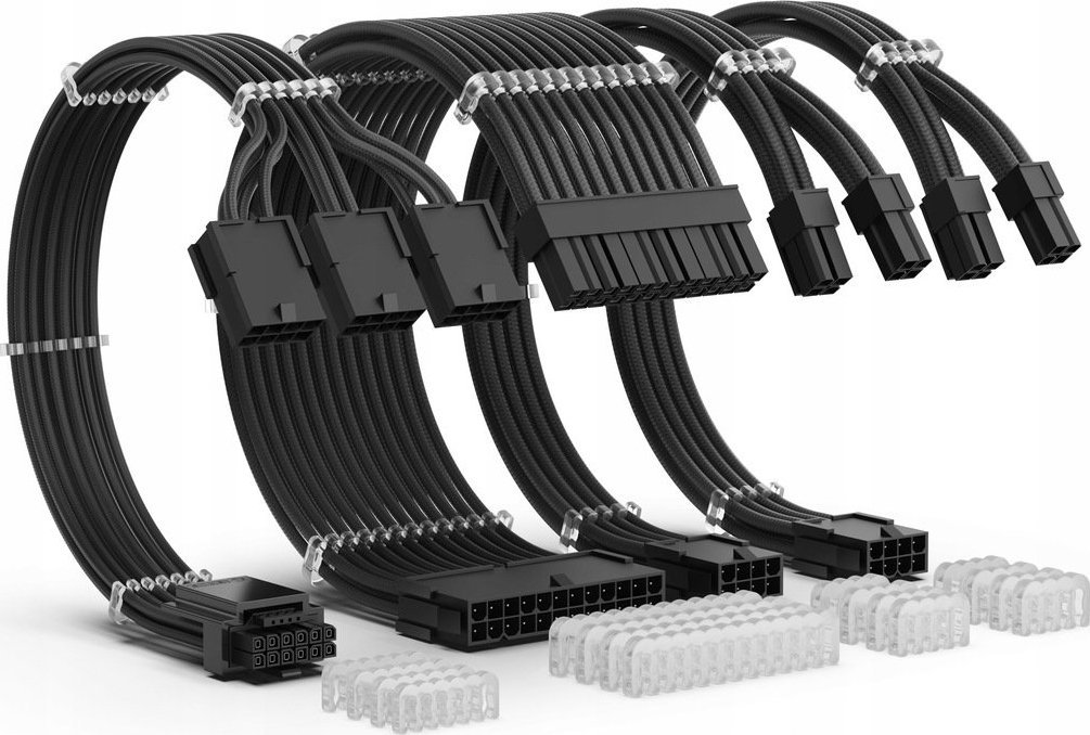AsiaHorse Zestaw przedłużaczy do zasilacza ATX 12VHPWR 4 KIT 16 AWG AsiaHorse Sleeved
