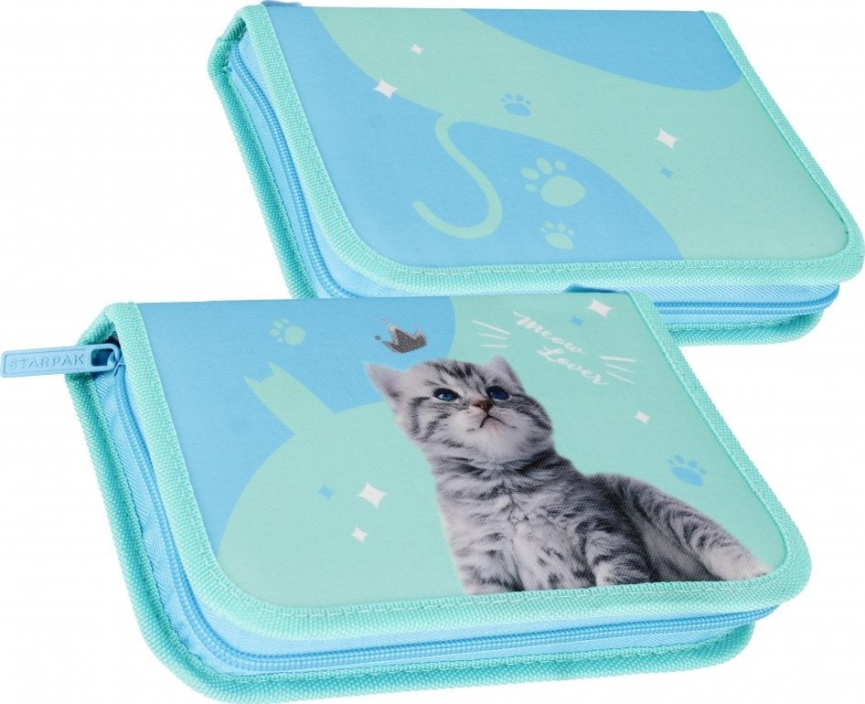 Piórnik Starpak PIORNIK 1ZAM 2KLAP WYP KOTKI FTO STK PB 12/48