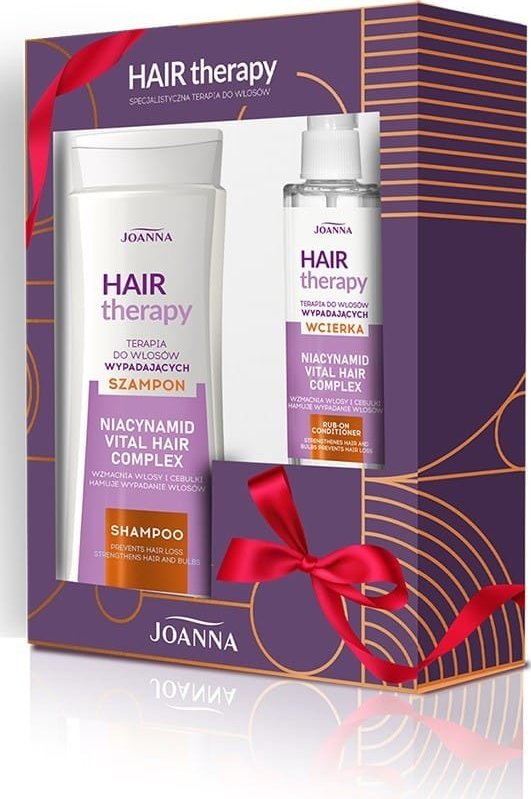 Joanna JOANNA Hair Therapy Zestaw prezentowy (szampon 300ml+ wcierka 100ml do włosów wypadających)