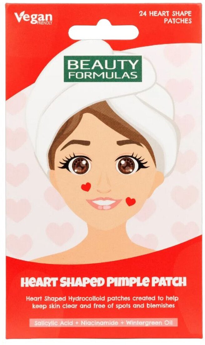 Beauty Formulas Hydrokoloidowe plastry na niedoskonałości skóry w kształcie serca 24szt.