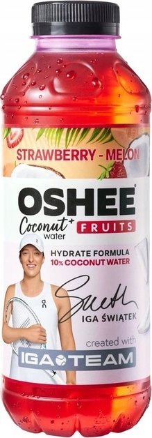 Oshee Oshee & Iga Team Woda kokosowa z truskawką i melonem 555 ml