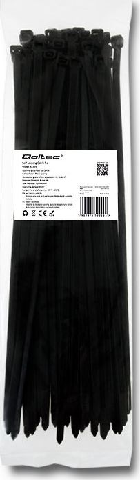 Organizer Qoltec Opaska zaciskowa Czarny 50 sztuk (52220)