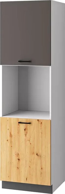 Elior Wysoki słupek kuchenny do zabudowy piekarnika dąb artisan - Rimer 10X 60 cm