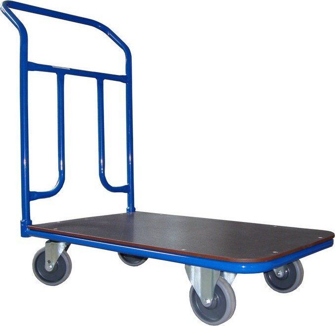 WiZ Wózek platformowy jednoburtowy, poręcz przykręcana. Wym. 800x500mm