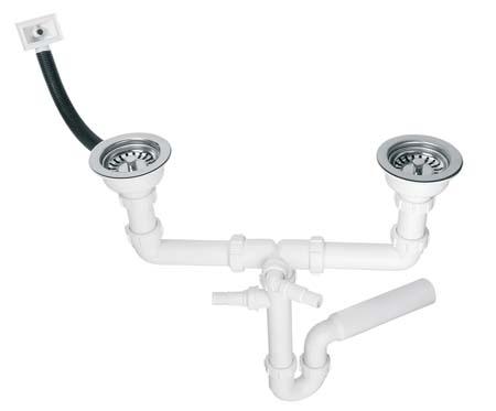 Syfon McAlpine Syfon rurowy podwójny 1,5" (HC7HC12R-POL1)