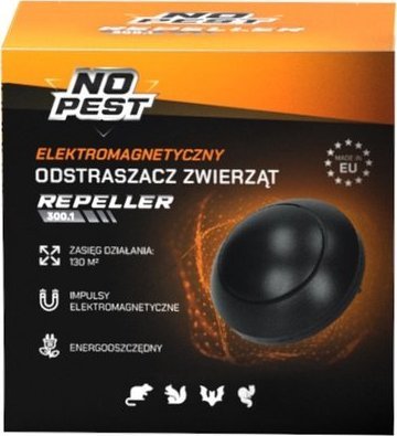 NO PEST Odstraszacz na Zwierzęta 300.1 Elektromagnetyczne Urządzenie do Odstraszania Myszy Szczurów Kun Kretów Gryzoni