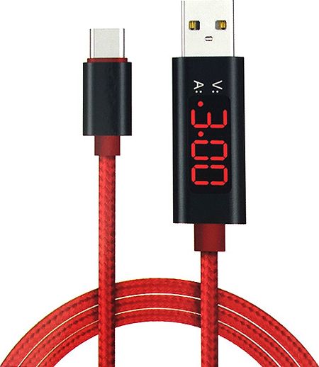 Kabel USB USB-A - USB-C 1.2 m Czerwony (27306)