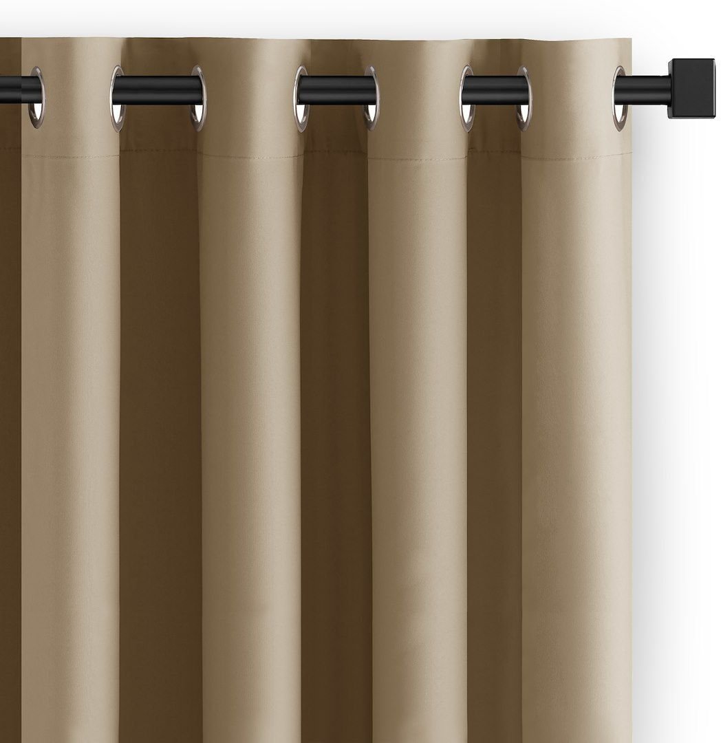 Zasłona gotowa CARLI na przelotkach 200x270 cm beżowa Restilo