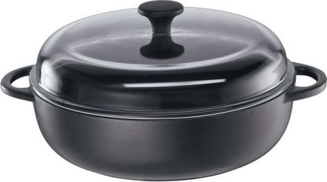 Kuchenprofi Brytfanna Provence żeliwna z pokrywką śred. 24 cm czarna