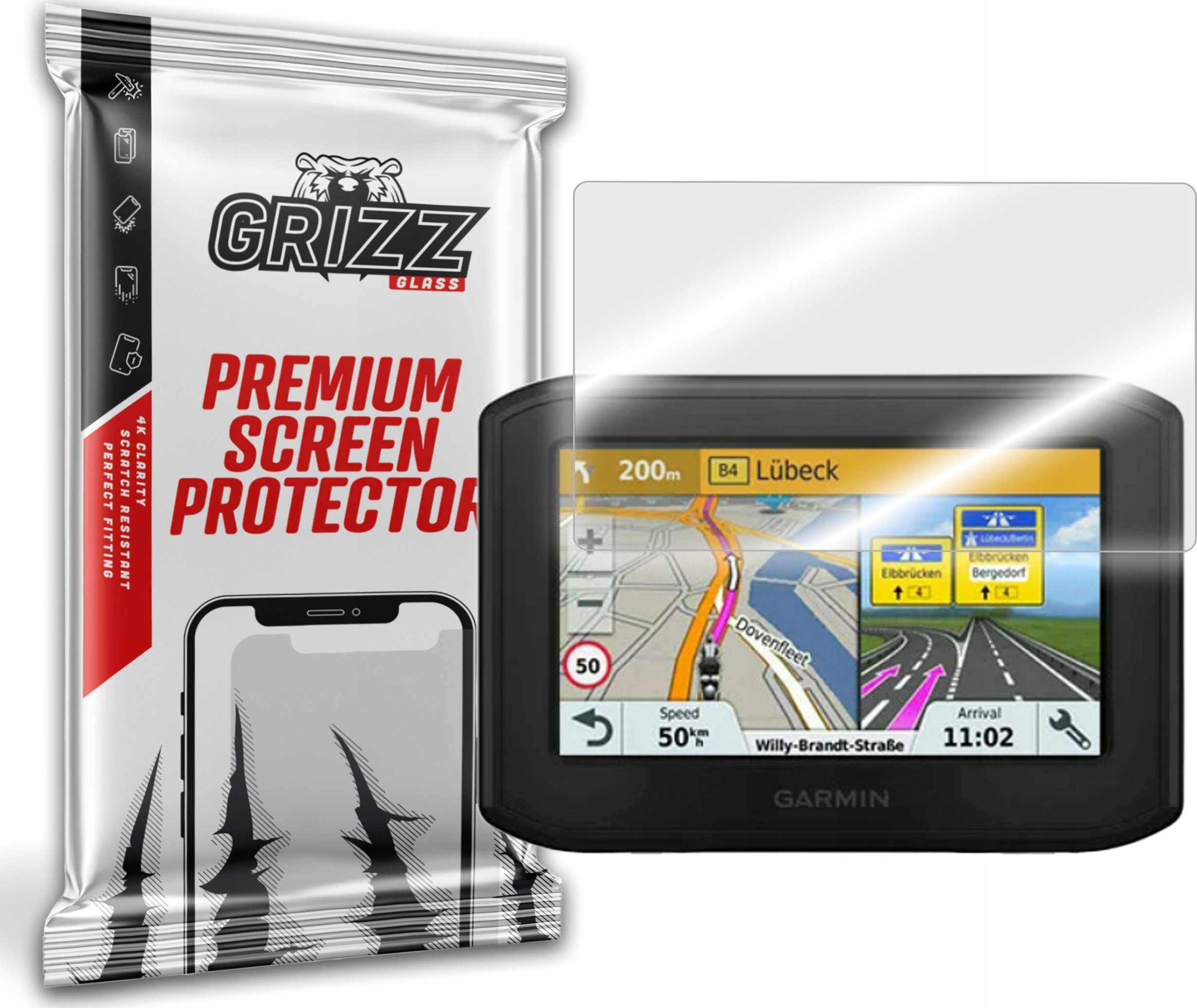 GrizzGlass Szkło hybrydowe GrizzGlass HybridGlass Garmin zumo 396 LMT-S