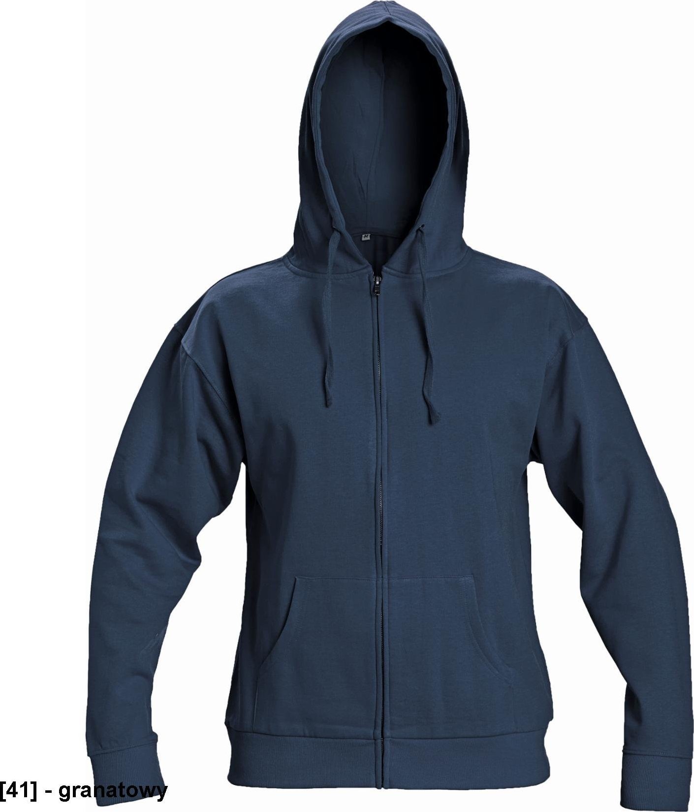 CERVA NAGAR - bluza z kapturem ściąganym sznurkiem 80% bawełna, 20% poliester - granatowy XXL