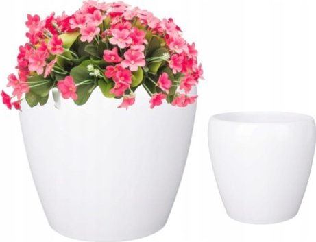 Polnix Osłonka ceramiczna biała 14x13cm owalna