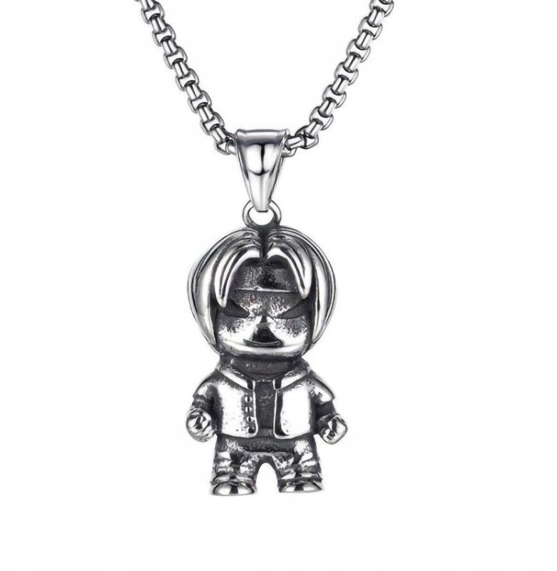 NASZYJNIK Srebrny Stal MANGA ANIME HENTAI 382