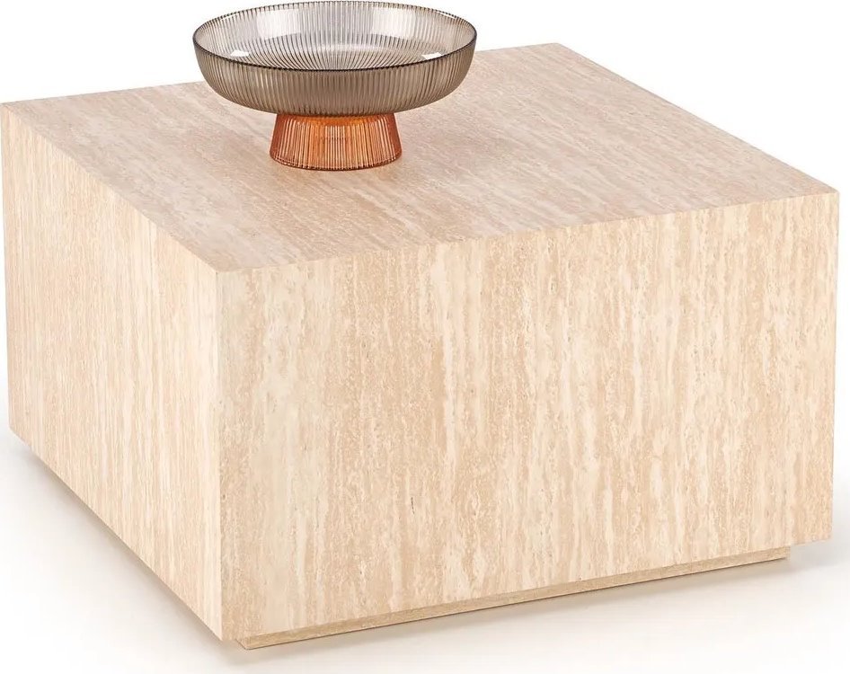 Halmar Stolik kawowy TRAVERTINO kwadratowy 60x60 trawertyn HALMAR