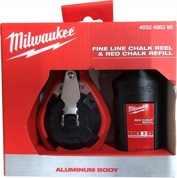 Sznurek traserski cienki + kreda czerwona Milwaukee 4932498390