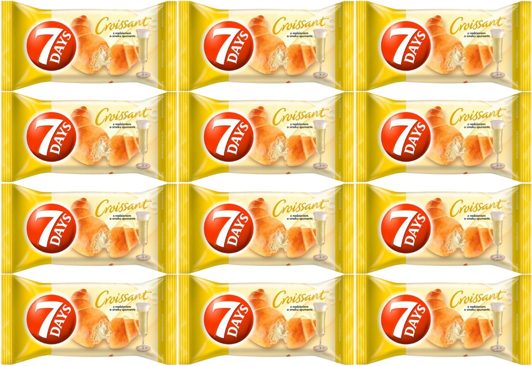 7 DAYS 7 Days Croissant z nadzieniem o smaku szampana 60 g x 12 sztuk