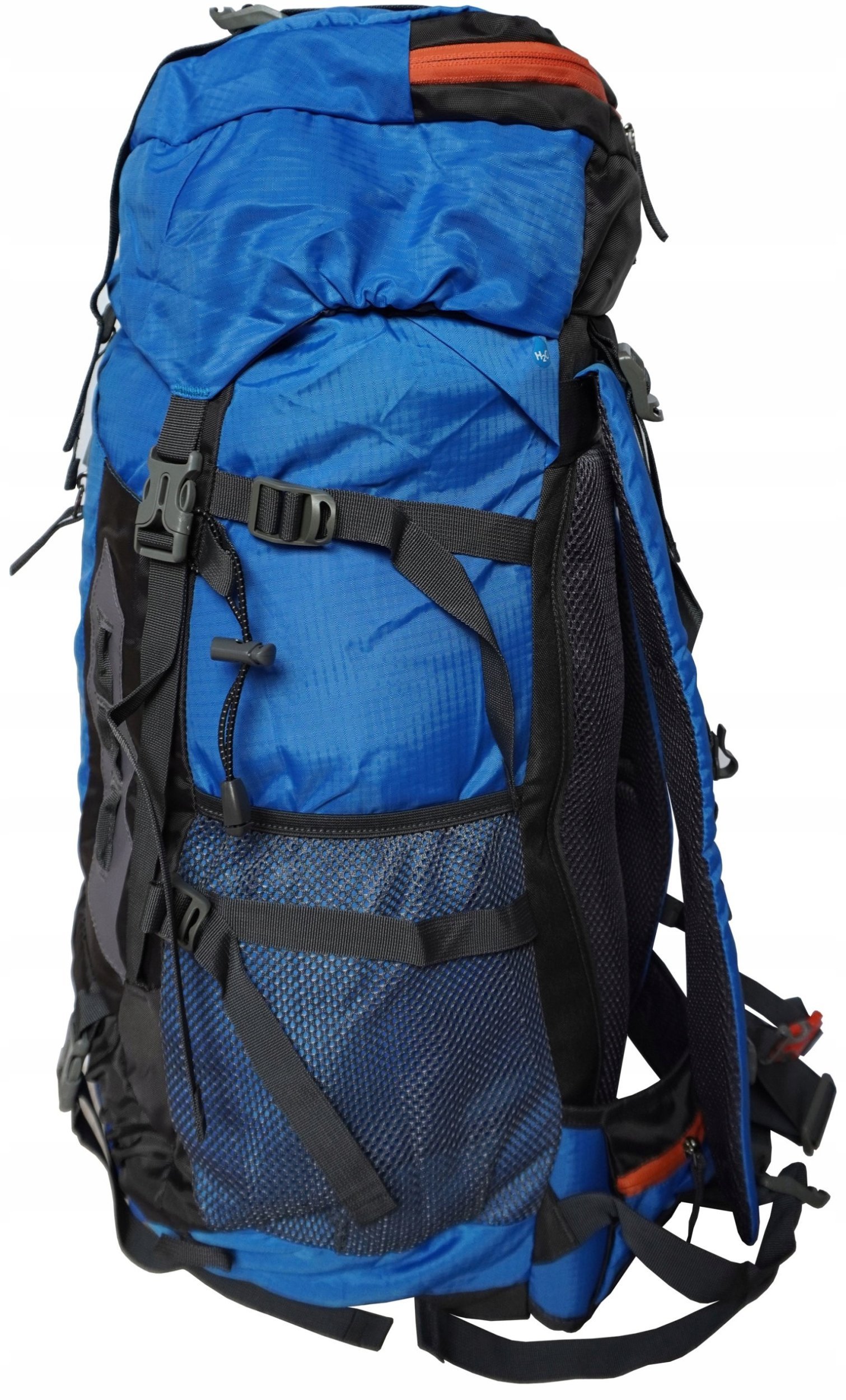 Plecak Turystyczny do Wędrówek Damski Męski Niebieski Pojemny KUBISPORT 60L