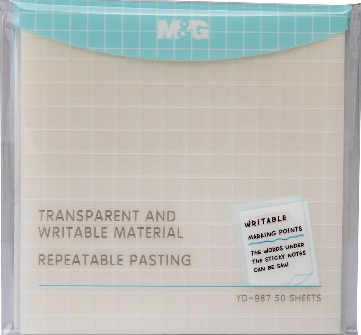 Karteczki samoprzylepne transparent 50 ark 76*76MG