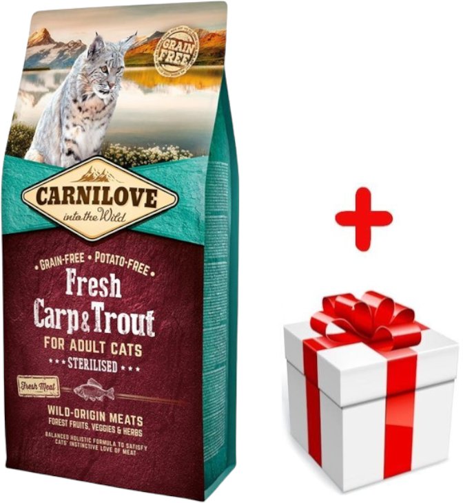 Carnilove Fresh Carp Trout Adult Cat 6 kg + niespodzianka dla kota GRATIS!