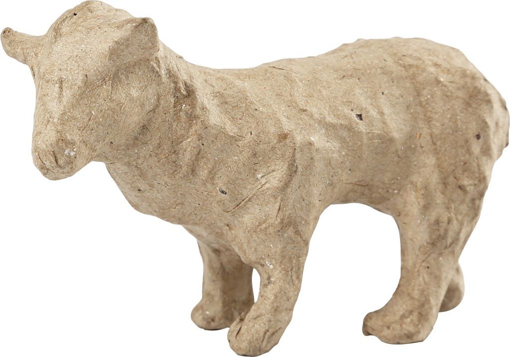 Creativ Company Owieczka z papier-mache H: 6,5 cm L: 9cm